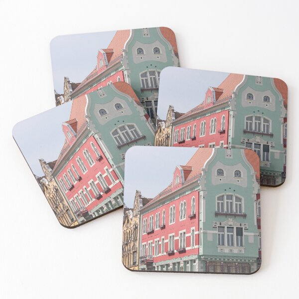 Item preview, colorful old buildings Union Sqaure Timisoara Romania designed and sold by goceris.