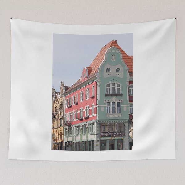 Item preview, colorful old buildings Union Sqaure Timisoara Romania designed and sold by goceris.