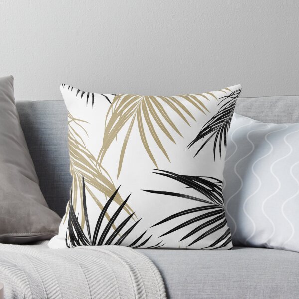 Vista previa del artículo con la obra «Gold Black Palm Leaves Dream # 1 #tropical #decor #art», diseñado y vendido por Anita's & Bella's Art.