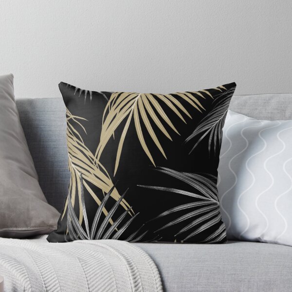 Vista previa del artículo con la obra «Gold Gray Palm Leaves Dream # 1 #tropical #decor #art», diseñado y vendido por Anita's & Bella's Art.