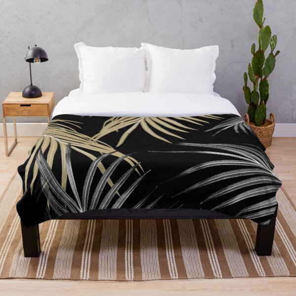 Item preview, Gold Gray Palm Leaves Dream #1 #tropical #decor #art designed and sold by Anita's & Bella's Art.