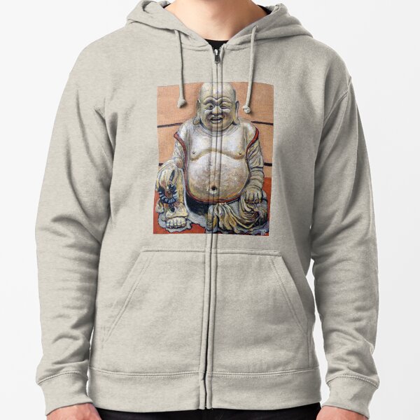 Happy Buddha Zipped Hoodie