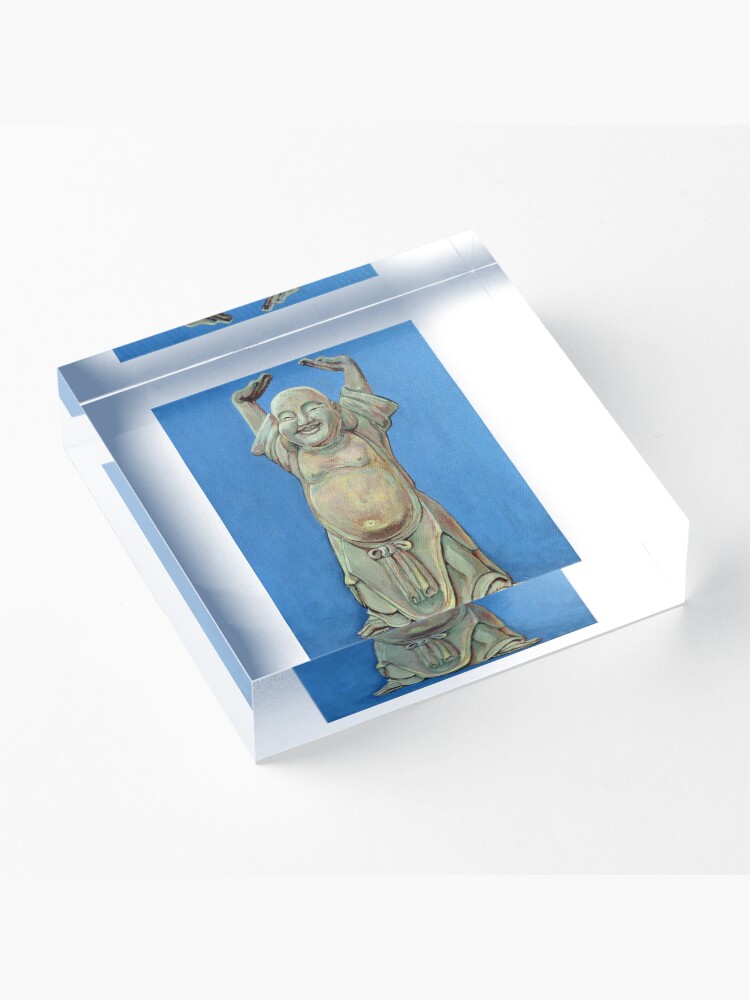 Alternate view of Standing Happy Acrylic Block