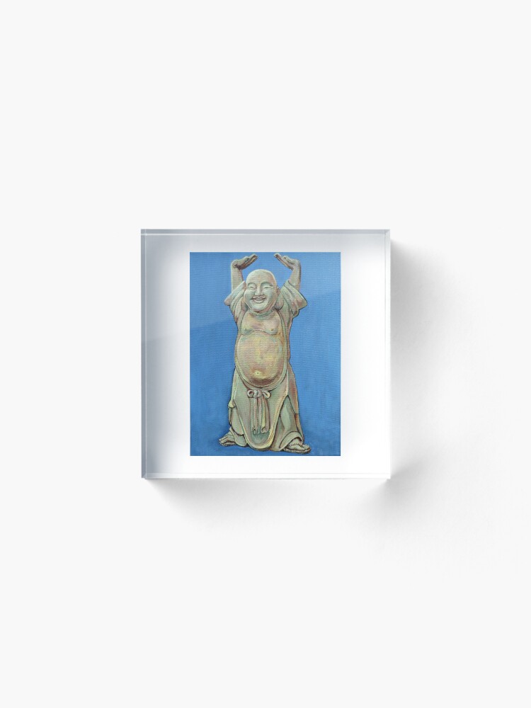 Alternate view of Standing Happy Acrylic Block