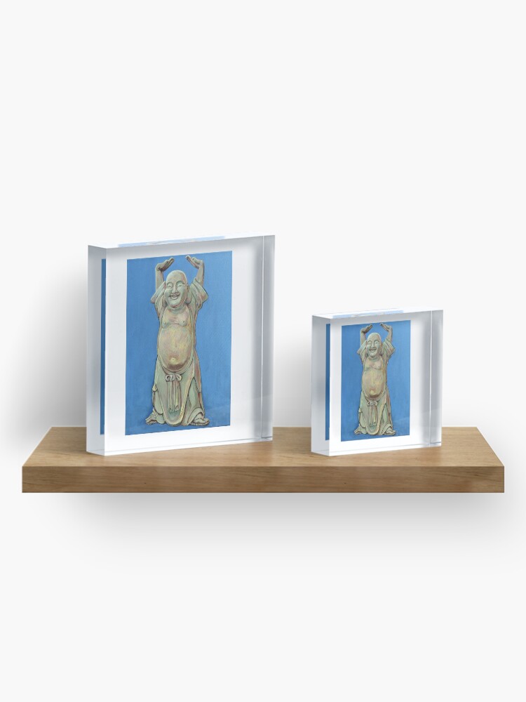 Alternate view of Standing Happy Acrylic Block