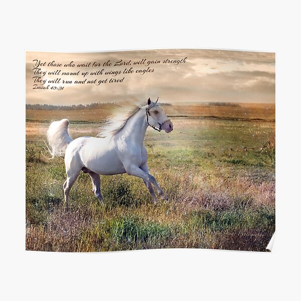 Bible Verse Horse Posters Redbubble