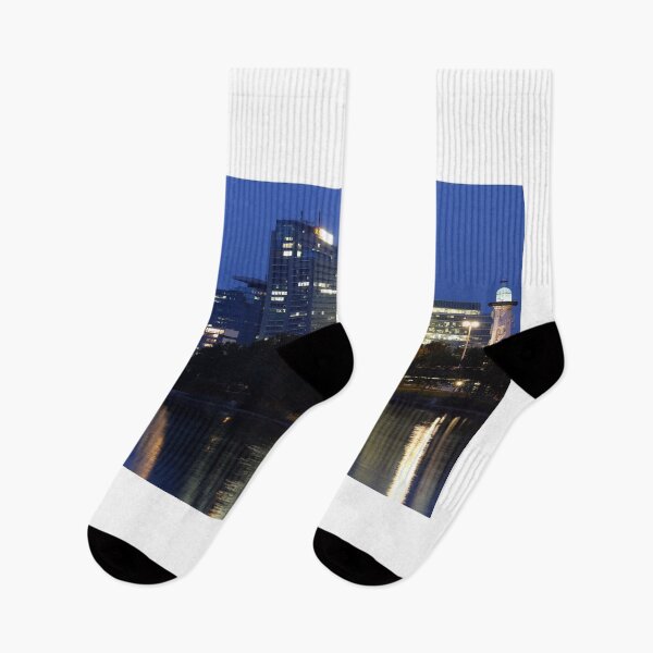 Item preview, Vienna skyline on the Danube river at night  designed and sold by goceris.