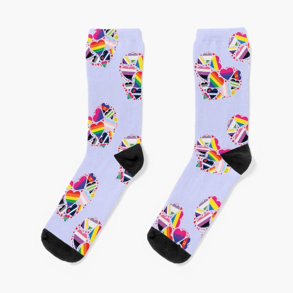 LGBT Pride Heart Socks