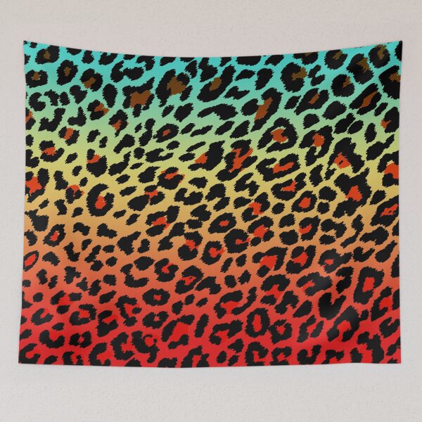 Item preview, Blue Gold Red Cheetah Print designed and sold by HomeLivingCo.