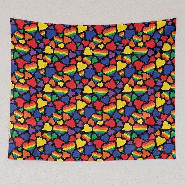 Item preview, Gay Pride Hearts  designed and sold by WingMarks.