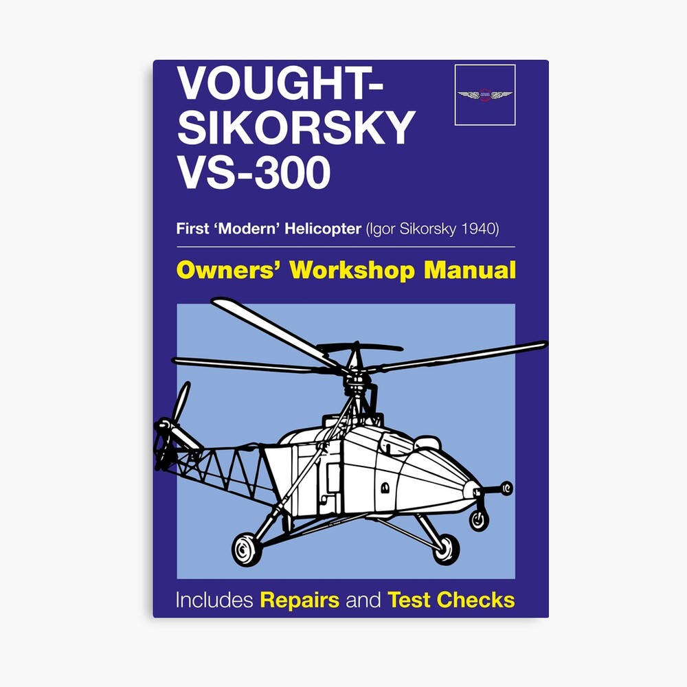 Vought Sikorsky Vs 300 Owners Manual Poster By Moviemaniacs Redbubble