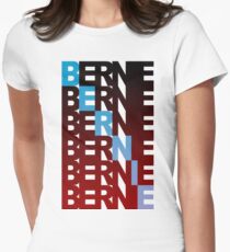 bernie sanders textual burn Women's Fitted T-Shirt