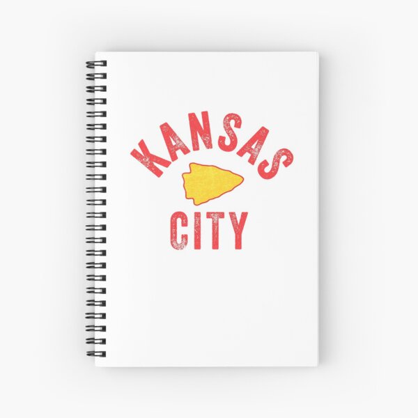 KC Football Tribal Gear Arrowhead Kansas City Vintage Kc Fan Local Pro Gear KC Face mask Kansas City facemask Spiral Notebook