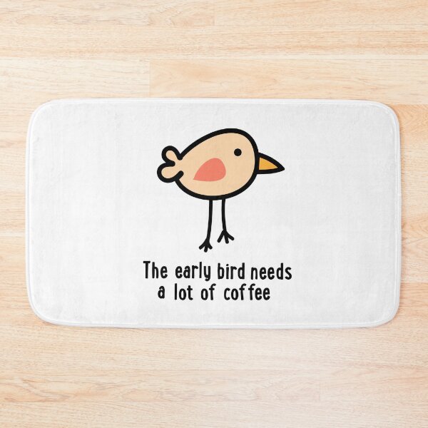 Item preview, early bird needs coffee designed and sold by Vectorqueen.