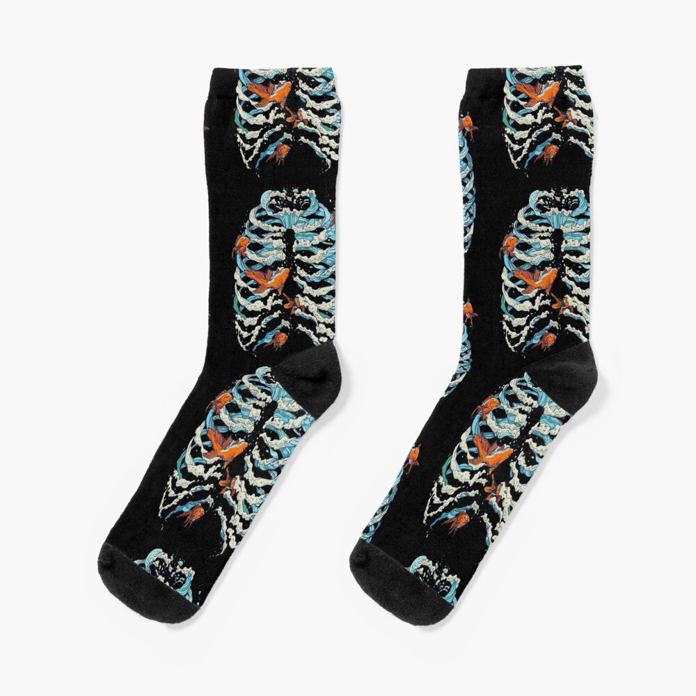 Vista previa del artículo con la obra «Calcetines», diseñado y vendido por Huebucket.