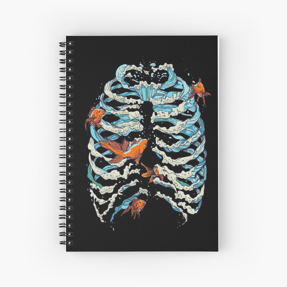 Vista previa del artículo con la obra «Cuaderno de espiral», diseñado y vendido por Huebucket.