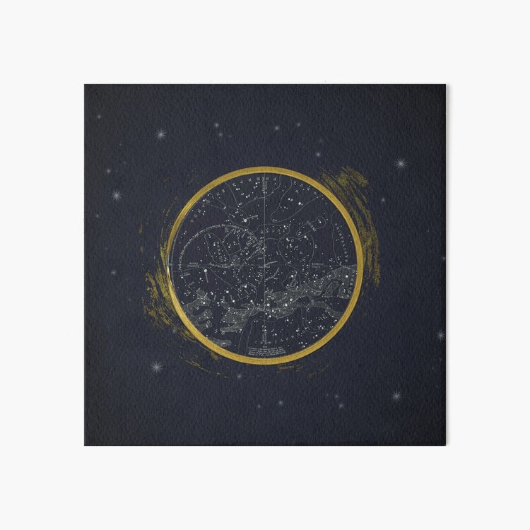 Vintage Cosmos: Star Map Art Board Print
