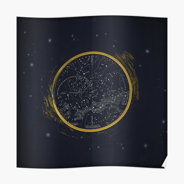 Vintage Cosmos: Star Map Poster