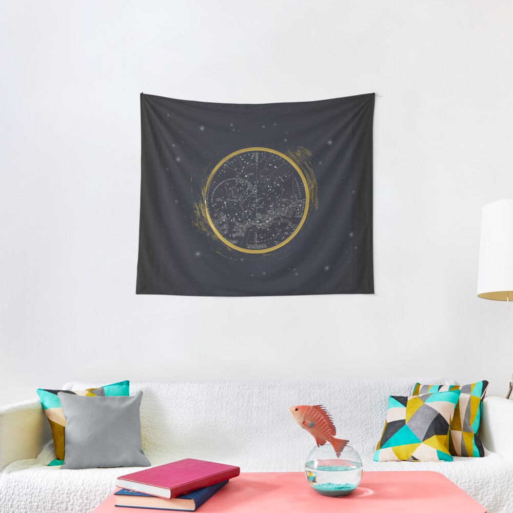 Vintage Cosmos: Star Map Tapestry