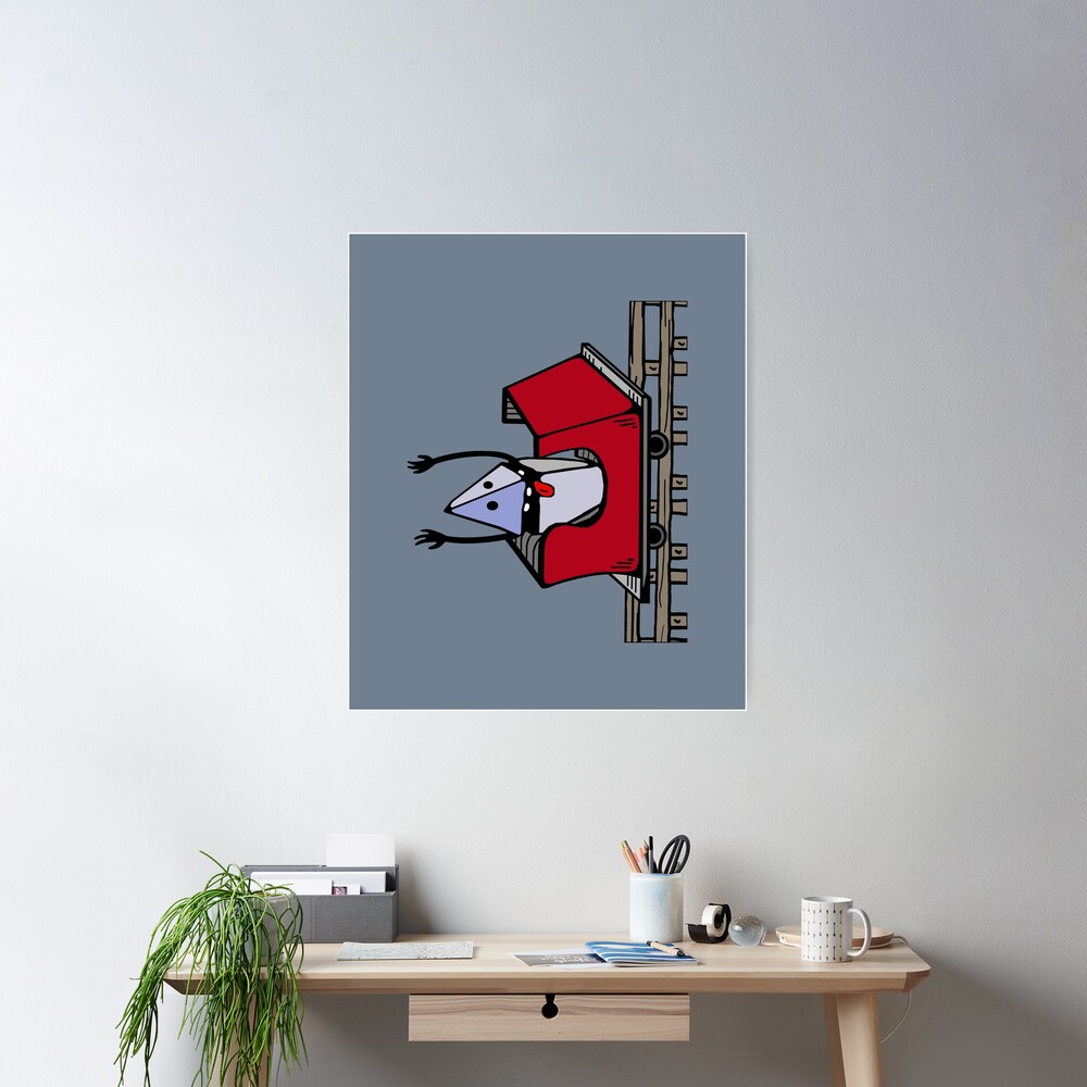 Ethereum Roller Coaster Guy with Tracks (Vertical)