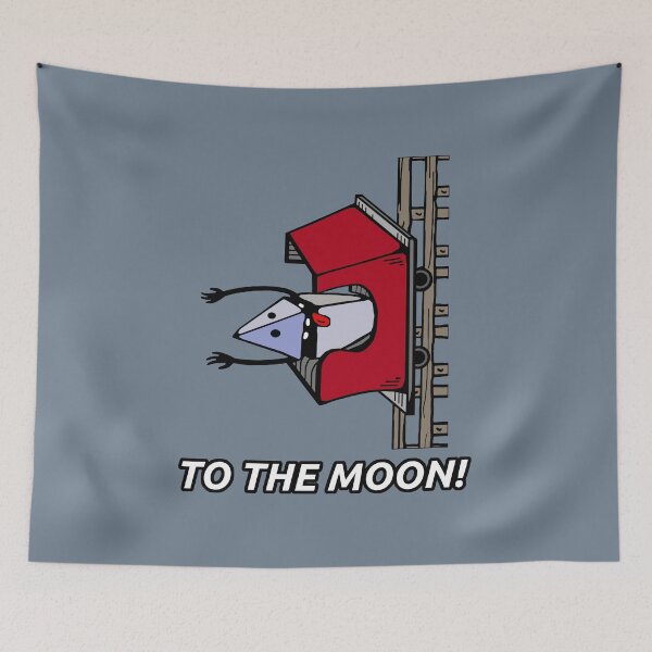 Item preview, Ethereum Roller Coaster Guy with Tracks to the Moon! (Vertical) designed and sold by TheLastStand.