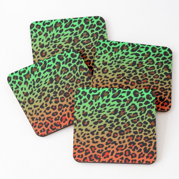 Item preview, Green and Orange Cheetah Print designed and sold by HomeLivingCo.