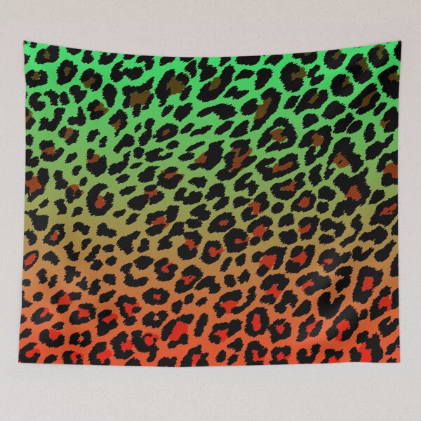 Item preview, Green and Orange Cheetah Print designed and sold by HomeLivingCo.