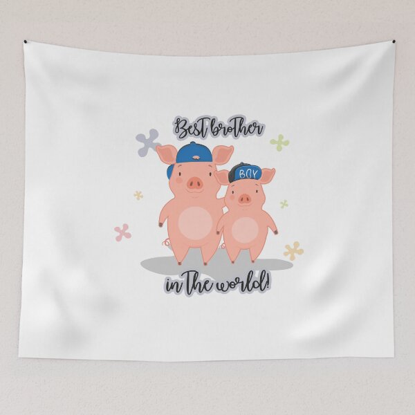 Artikelvorschau, Bester Bruder der Welt - Lustiges Schweine-Shirt entworfen und verkauft von OVMEngemann.