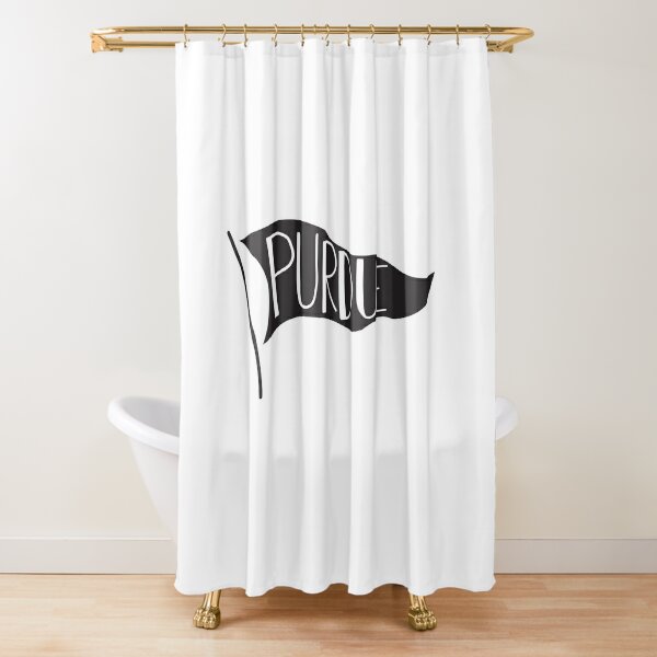 Belle View Polyester Purdue Boilermakers Patterned Shower Curtain in the Shower  Curtains & Liners department at