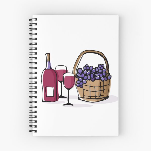 Item preview, Claret wine and grapes in wicker basket designed and sold by ksanask.