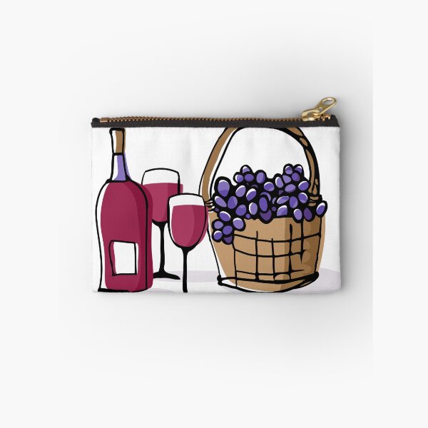 Item preview, Claret wine and grapes in wicker basket designed and sold by ksanask.