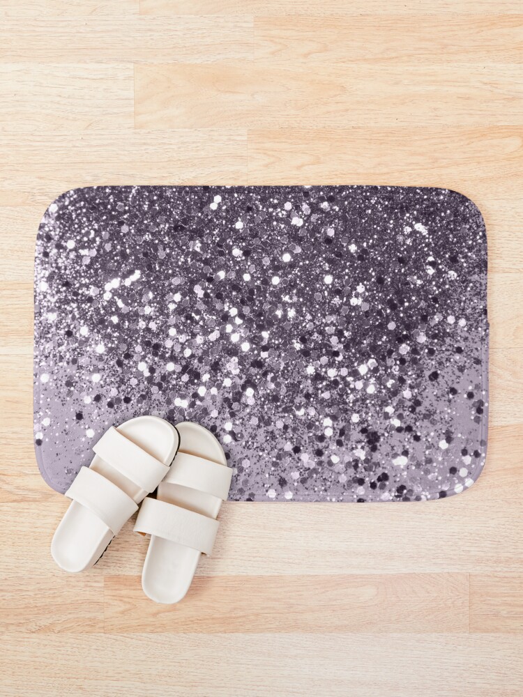 Alternate view of Sparkling Lavender Lady Glitter #2 #shiny #decor #art Bath Mat
