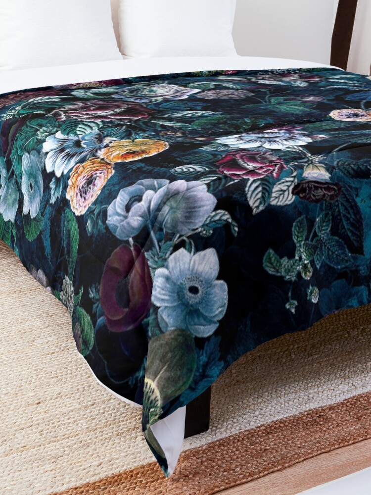 Alternate view of Night Flowers Comforter