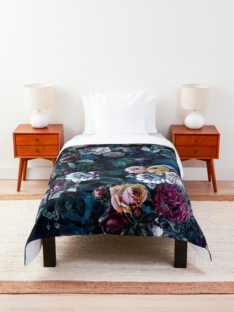 Alternate view of Night Flowers Comforter