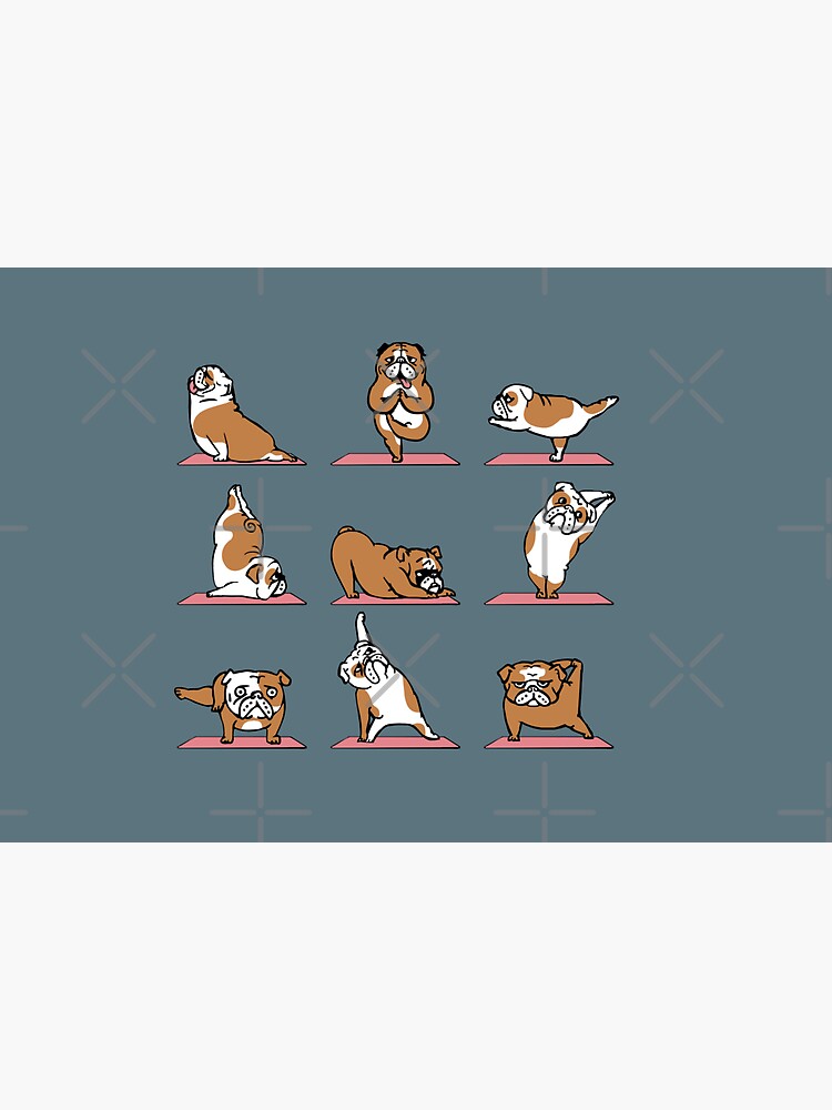 English Bulldog Yoga by Huebucket