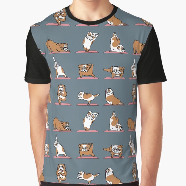 English Bulldog Yoga Graphic T-Shirt