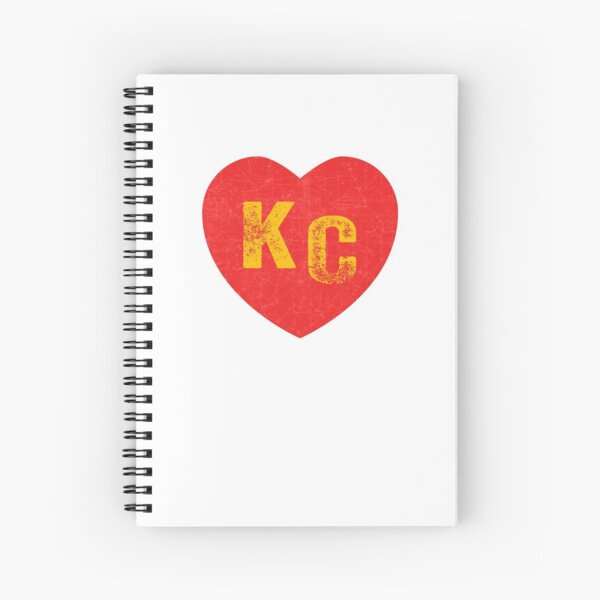 KC Heart Kansas City Hearts I love Kc heart monogram KC Face mask Kansas City facemask Spiral Notebook