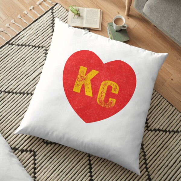 KC Heart Kansas City Hearts I love Kc heart monogram KC Face mask Kansas City facemask Floor Pillow
