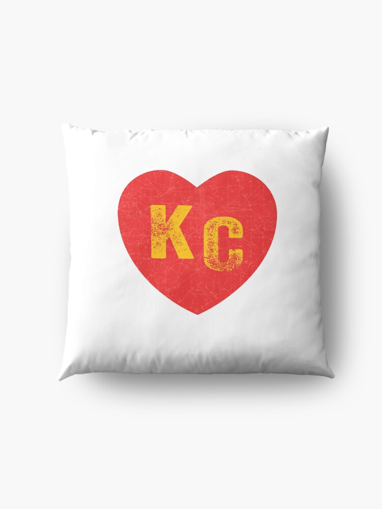 Alternate view of KC Heart Kansas City Hearts I love Kc heart monogram KC Face mask Kansas City facemask Floor Pillow