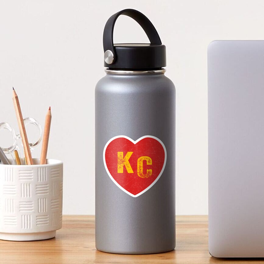 KC Heart Kansas City Hearts I love Kc heart monogram KC Face mask Kansas City facemask Sticker