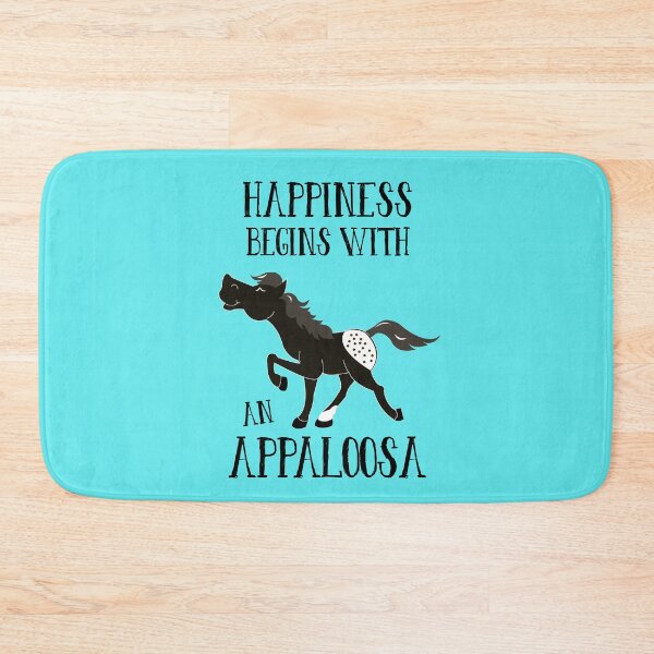 Item preview, Black Appaloosa Spotted Horse Happiness Begins with an Appaloosa designed and sold by Art by Jess.