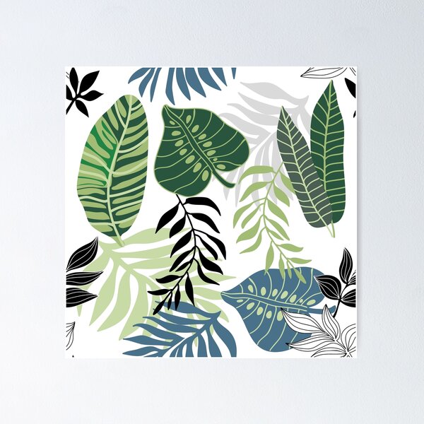 Item preview, Trendy tropical print with palm leaves. designed and sold by SvetlanaK.