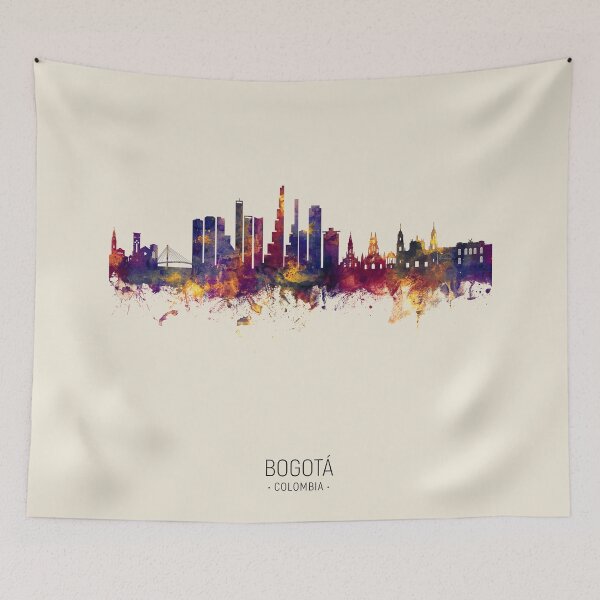 Aperçu de l'œuvre Bogotá Colombia Skyline créée et vendue par ArtPrints.