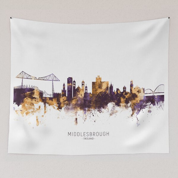Item preview, Middlesbrough England Skyline designed and sold by ArtPrints.
