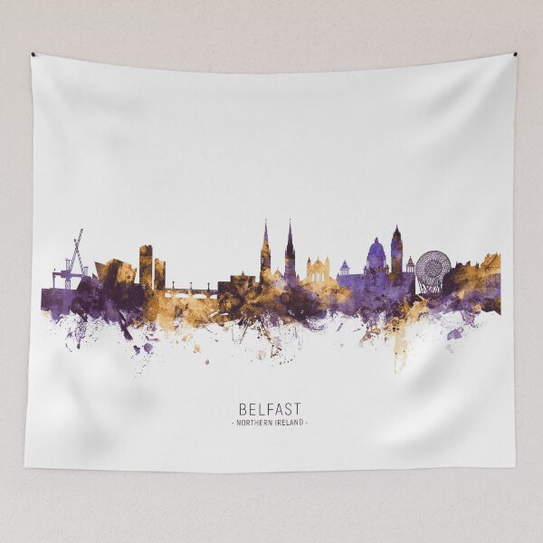 Item preview, Belfast Northern Ireland Skyline designed and sold by ArtPrints.
