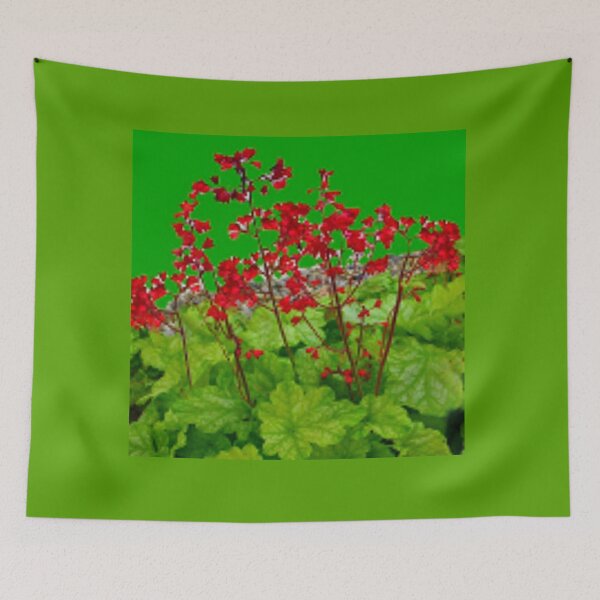 Item preview, DELICATE RED FLOWERS GREEN GARDEN ART designed and sold by sharlesart.
