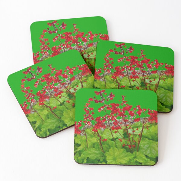 Item preview, DELICATE RED FLOWERS GREEN GARDEN ART designed and sold by sharlesart.