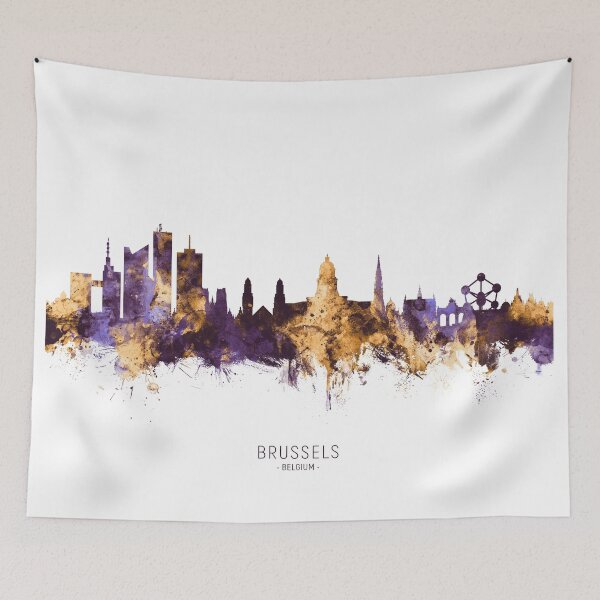 Item preview, Brussels Belgium Skyline designed and sold by ArtPrints.