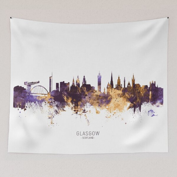 Item preview, Glasgow Scotland Skyline designed and sold by ArtPrints.