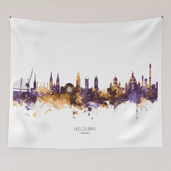 Artikelvorschau, Helsinki Finland Skyline entworfen und verkauft von ArtPrints.